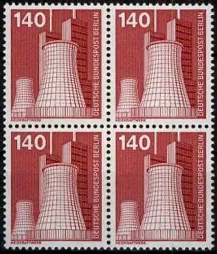 BERLIN 1975 Mi-Nr. 504 Viererblock ** MNH