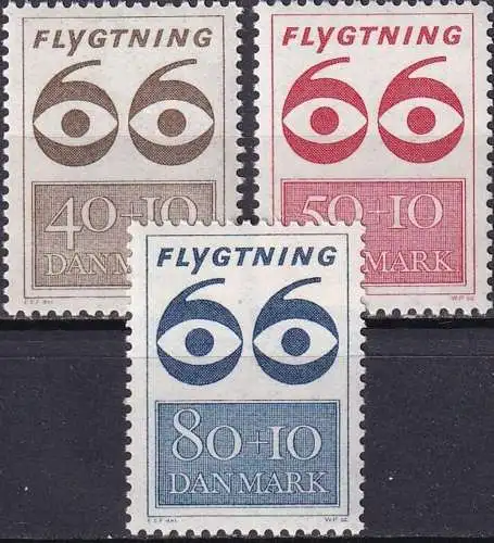 DÄNEMARK 1966 Mi-Nr. 445/47 ** MNH
