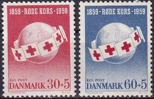 DÄNEMARK 1959 Mi-Nr. 375/76 ** MNH