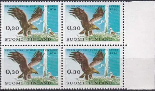 FINNLAND 1970 Mi-Nr. 667 Viererblock ** MNH