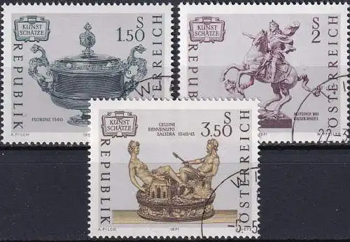ÖSTERREICH 1971 Mi-Nr. 1355/57 o used - aus Abo