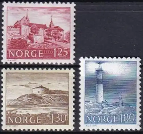 NORWEGEN 1977 Mi-Nr. 739/41 ** MNH