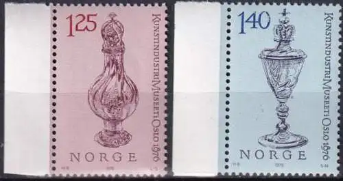 NORWEGEN 1976 Mi-Nr. 722/23 ** MNH