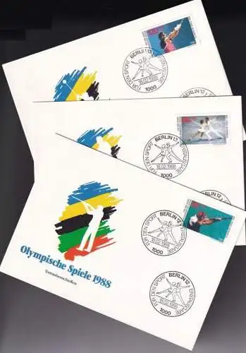 BERLIN 1988 Mi-Nr. 801/03 FDC