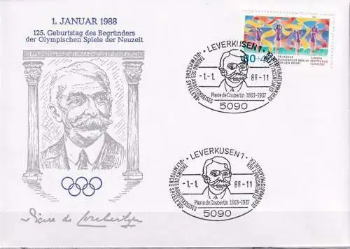 BERLIN 1988 Mi-Nr. 777 FDC