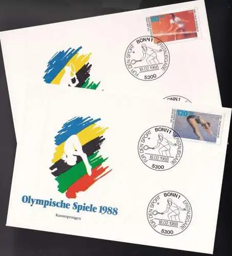 DEUTSCHLAND 1988 Mi-Nr. 1354/55 FDC