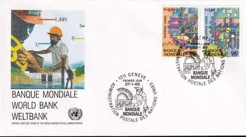 UNO GENF 1989 Mi-Nr. 173/74 FDC