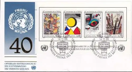 UNO GENF 1986 Mi-Nr. Block 4 FDC