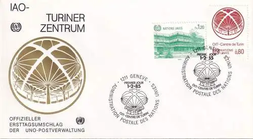 UNO GENF 1985 Mi-Nr. 127/28 FDC