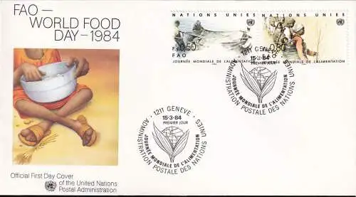 UNO GENF 1984 Mi-Nr. 120/21 FDC