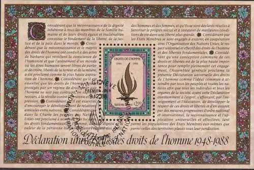 UNO GENF 1988 Mi-Nr. Block 5 o used - aus Abo