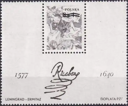 POLEN 1977 Mi-Nr. Block 67 Schwarzdruck ** MNH