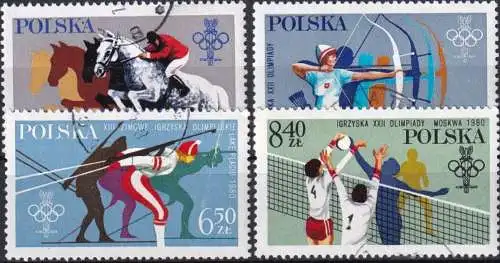 POLEN 1980 Mi-Nr. 2674/77 o used