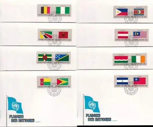 UNO NEW YORK 1982 Mi-Nr. 397/12 Flaggen FDC