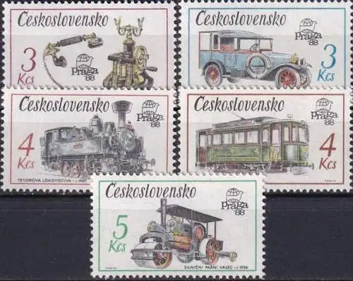 TSCHECHOSLOWAKEI 1987 Mi-Nr. 2911/15 ** MNH