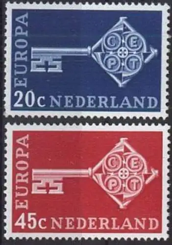 NIEDERLANDE 1968 Mi-Nr. 899/00 ** MNH - CEPT
