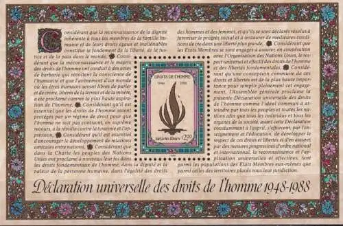 UNO GENF 1988 Mi-Nr. Block 5 ** MNH