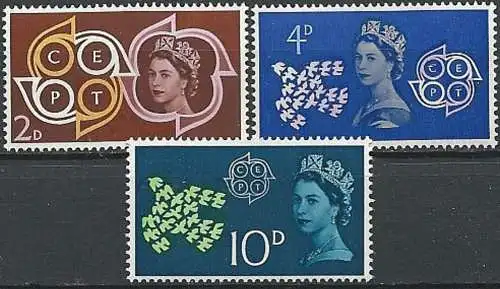 GROSSBRITANNIEN 1961 Mi-Nr. 346/48 ** MNH - CEPT
