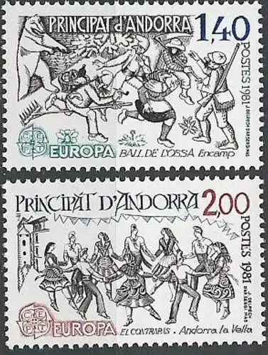FRANZ. ANDORRA 1981 Mi-Nr. 313/14 ** MNH - CEPT