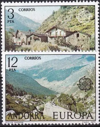 SPAN. ANDORRA 1977 Mi-Nr. 107/08 ** MNH