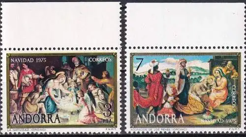 SPAN. ANDORRA 1975 Mi-Nr. 99/00 ** MNH