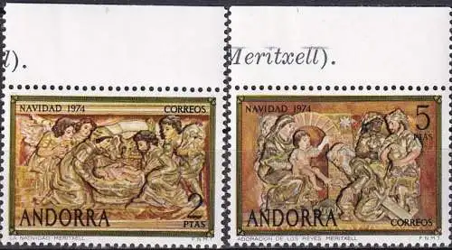 SPAN. ANDORRA 1974 Mi-Nr. 93/94 ** MNH