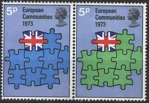 GROSSBRITANNIEN 1973 Mi-Nr. 613/14 Zusammendruck ** MNH