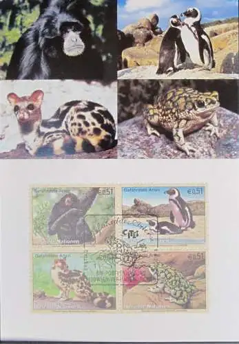 UNO WIEN 2002 Mi-Nr. 357/60 Maximumkarte MK/MC Nr. 73