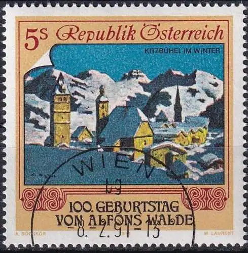 ÖSTERREICH 1991 Mi-Nr. 2018 o used - aus Abo