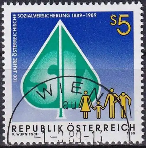 ÖSTERREICH 1989 Mi-Nr. 1965 o used - aus Abo