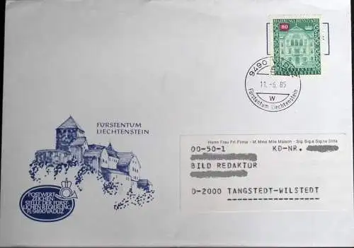 LIECHTENSTEIN 1985 Dienstpost Brief