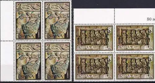 SPANIEN 1973 Mi-Nr. 2057/58 Viererblocks ** MNH
