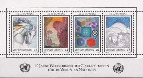 UNO WIEN 1986 Mi-Nr. Block 3 ** MNH