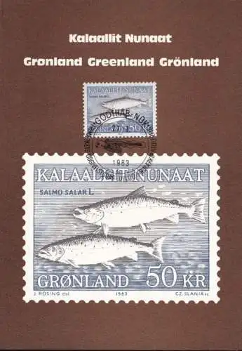 GRÖNLAND 1983 Mi-Nr. 140 Maximumkarte MK/MC