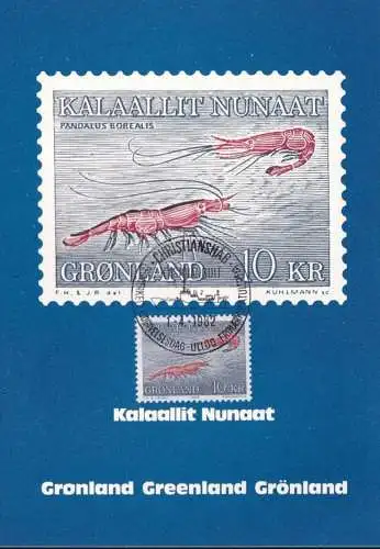 GRÖNLAND 1982 Mi-Nr. 133 Maximumkarte MK/MC