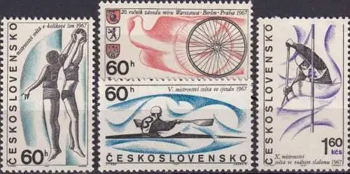 TSCHECHOSLOWAKEI 1967 Mi-Nr. 1701/04 ** MNH