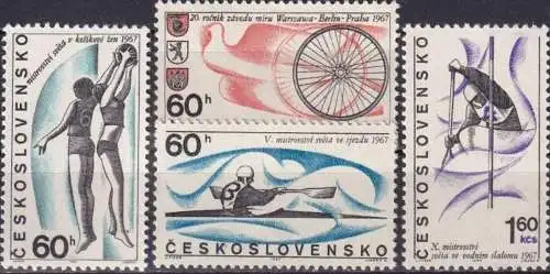 TSCHECHOSLOWAKEI 1967 Mi-Nr. 1701/04 ** MNH