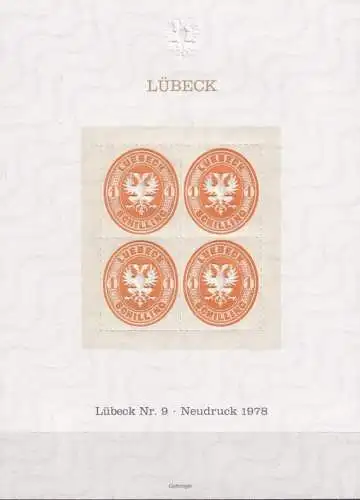 LÜBECK 1978 Mi-Nr. 9 Neudruck Vignette