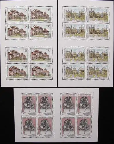 TSCHECHOSLOWAKEI 1992 Mi-Nr. 3126/28 Kleinbogen ** MNH