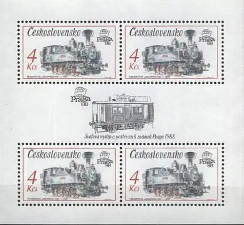 TSCHECHOSLOWAKEI 1987 Mi-Nr. Block 71 ** MNH