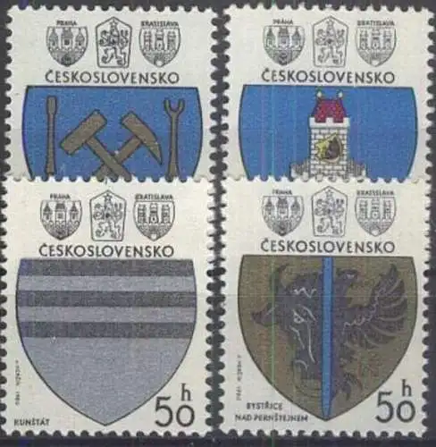 TSCHECHOSLOWAKEI 1980 Mi-Nr. 2552/55 ** MNH