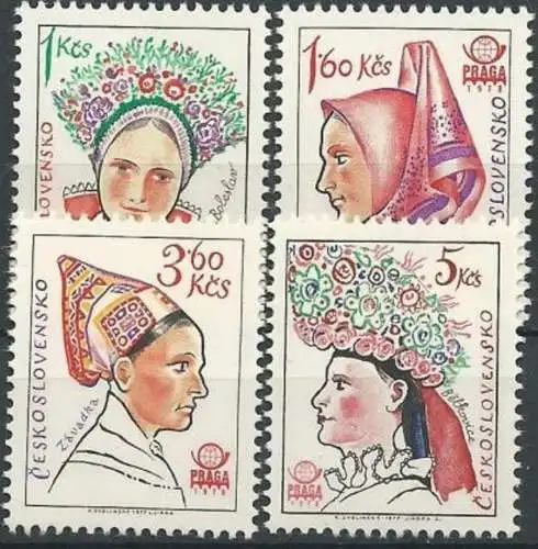 TSCHECHOSLOWAKEI 1977 Mi-Nr. 2387/90 ** MNH