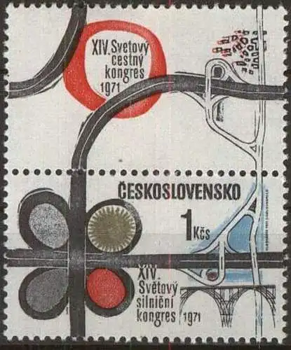 TSCHECHOSLOWAKEI 1971 Mi-Nr. 2020 Zierfeld ** MNH