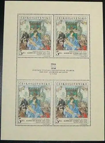 TSCHECHOSLOWAKEI 1968 Mi-Nr. 1805 Kleinbogen ** MNH