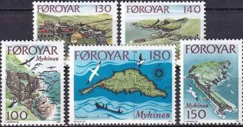 FÄRÖER 1978 Mi-Nr. 31/35 ** MNH