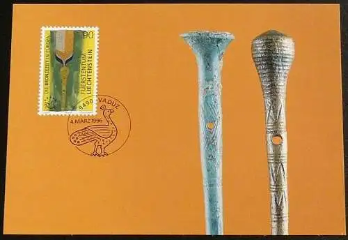 LIECHTENSTEIN 1996 Mi-Nr. 1128 Maximumkarte MK/MC 140