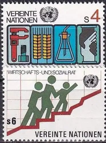 UNO WIEN 1980 Mi-Nr. 14/15 ** MNH