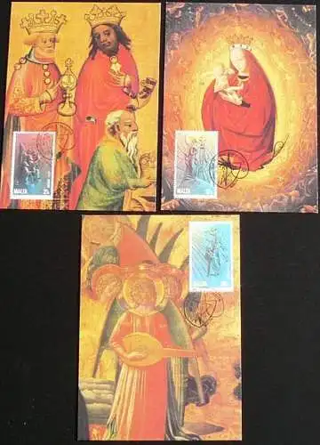 MALTA 1985 Mi-Nr. 736/38 Maximumkarten MK/MC