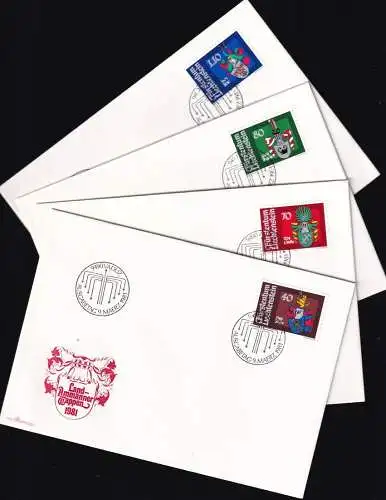 LIECHTENSTEIN 1981 Mi-Nr. 766/69 FDC