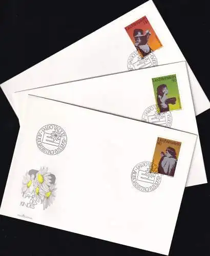 LIECHTENSTEIN 1979 Mi-Nr. 725/27 FDC